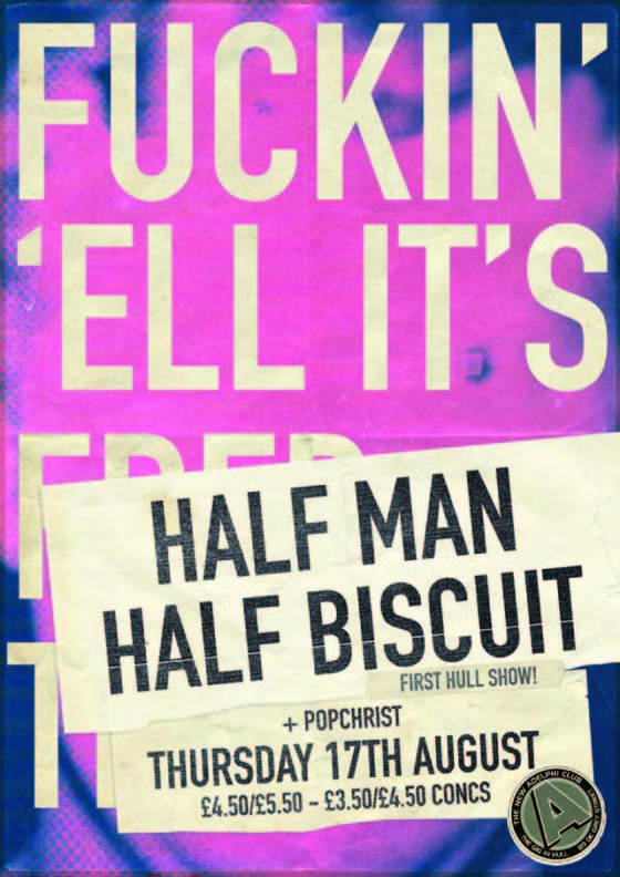34 Half Man Half Biscuit Poster Print The Adelphi Club in Hull